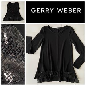 NWOT - SM Sweater with Sequins and Chiffon Hem